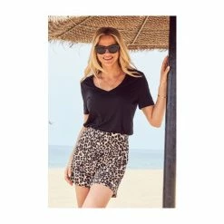 Sosandar Black Super Soft Premium Jersey V Neck T-Shirt -Sosandar unnamed file 3779