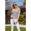 Sosandar Silver Sequin Front Relaxed T-Shirt