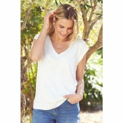 Sosandar Ivory Woven Trim Sleeveless Top -Sosandar unnamed file 3819