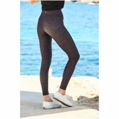 Sosandar Grey Leopard Print High Waisted Activewear Leggings -Sosandar unnamed file 3860