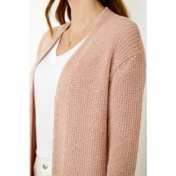 Sosandar Pink Yarn Cardigan -Sosandar unnamed file 4081