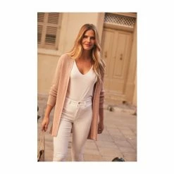 Sosandar Pink Yarn Cardigan -Sosandar unnamed file 4082