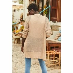 Sosandar Pink Longline Cardigan -Sosandar unnamed file 4091