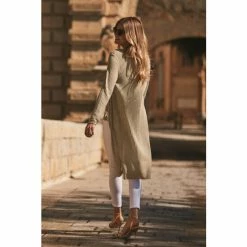 Sosandar Gold Longline Cardigan -Sosandar unnamed file 4108