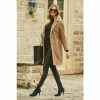 Sosandar Brown Wool Mix Formal Coat