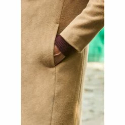 Sosandar Brown Wool Mix Formal Coat -Sosandar unnamed file 4144