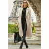 Sosandar Neutral Premium Longline Wool Mix Coat