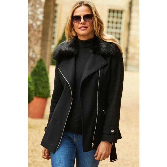 unnamed-file-4177.jpg Sosandar Black Wool Mix Coat With Faux Fur Collar -Sosandar unnamed file 4177