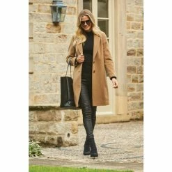 Sosandar Camel Wool Rich Coat -Sosandar unnamed file 4204