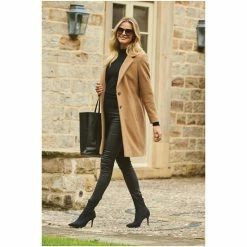 Sosandar Camel Wool Rich Coat -Sosandar unnamed file 4206