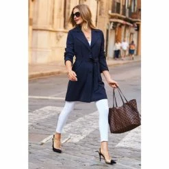Sosandar Blue Duster Coat