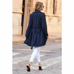 Sosandar Blue Duster Coat -Sosandar unnamed file 4227