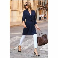 Sosandar Blue Duster Coat -Sosandar unnamed file 4230