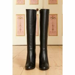 Sosandar Black Knee High Boot -Sosandar unnamed file 4271