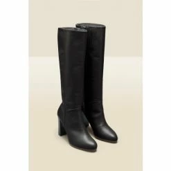 Sosandar Black Knee High Boot -Sosandar unnamed file 4275