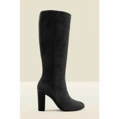 Sosandar Black Black Suede Knee High Boot