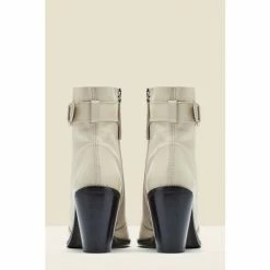 Sosandar White Amelia Strap Western Boot -Sosandar unnamed file 4299