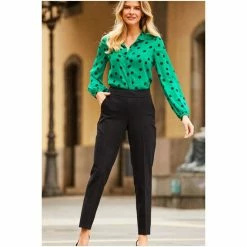 Sosandar Black Tapered Trouser -Sosandar unnamed file 4330