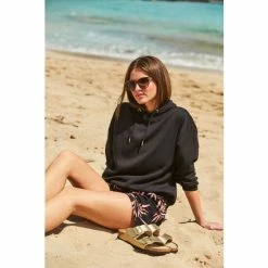 Sosandar Black Super Cosy Rest-Day Hoodie