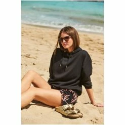 Sosandar Black Super Cosy Rest-Day Hoodie -Sosandar unnamed file 4437