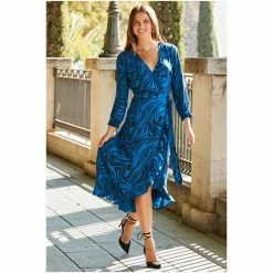 Sosandar Black Ruffle Wrap Dress -Sosandar unnamed file 445