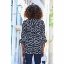 Sosandar Black Zip Tunic Top -Sosandar unnamed file 4547