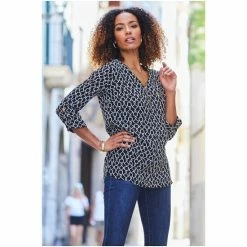 Sosandar Black Zip Tunic Top -Sosandar unnamed file 4550