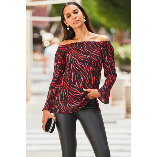 unnamed-file-4555.jpg Sosandar Print Animal Printed Tunic Bardot -Sosandar unnamed file 4555