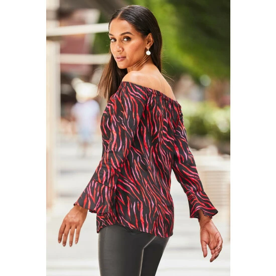 unnamed-file-4556.jpg Sosandar Print Animal Printed Tunic Bardot -Sosandar unnamed file 4556
