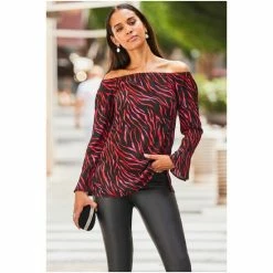 Sosandar Print Animal Printed Tunic Bardot 4 Sosandar Print Animal Printed Tunic Bardot -Sosandar unnamed file 4559