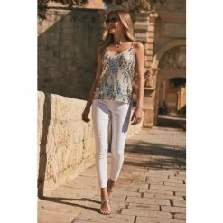 Sosandar Neutral Luxe Sequin Strappy Cami -Sosandar unnamed file 4595