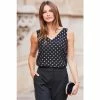 Sosandar Black Spot Built Up Strap Cami