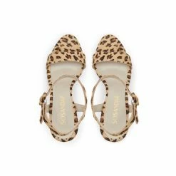 Sosandar Brown Leopard Perspex Heel Sandal -Sosandar unnamed file 4711