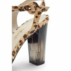 Sosandar Brown Leopard Perspex Heel Sandal -Sosandar unnamed file 4713