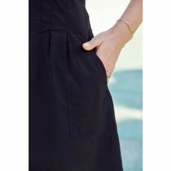 Sosandar Black Zip Front Fit & Flare Dress With Pockets 4 Sosandar Black Zip Front Fit & Flare Dress With Pockets -Sosandar unnamed file 472