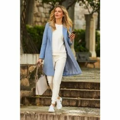 Sosandar White Super Soft Gold Stud Pocket Detail Joggers