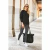Sosandar Black Round Neck Chill-Out Sweatshirt