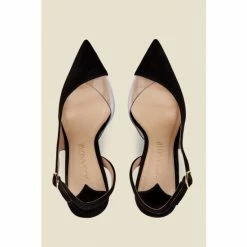 Sosandar Black Carmen Perspex Slingback Court Shoe -Sosandar unnamed file 4831