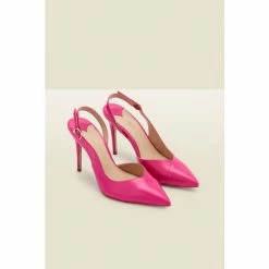 Sosandar Pink Carmen Leather Slingback Court Shoe -Sosandar unnamed file 4837