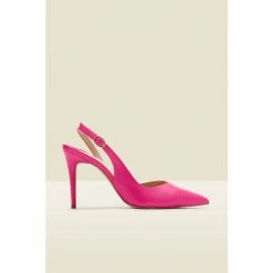 Sosandar Pink Carmen Leather Slingback Court Shoe -Sosandar unnamed file 4838
