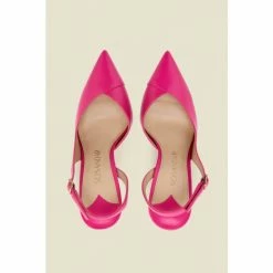 Sosandar Pink Carmen Leather Slingback Court Shoe -Sosandar unnamed file 4839
