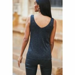 Sosandar Grey Metallic Vest 2 Sosandar Grey Metallic Vest -Sosandar unnamed file 4849