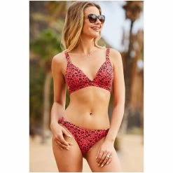 Sosandar Red Leopard Bikini Bottoms With Gold Detail -Sosandar unnamed file 4890