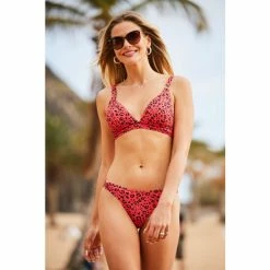 Sosandar Red Leopard Moulded Cup Bikini Top -Sosandar unnamed file 4904