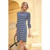 Sosandar Blue Stripe Jersey Shift Dress