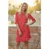 Sosandar Red Spot Print Shift Dress