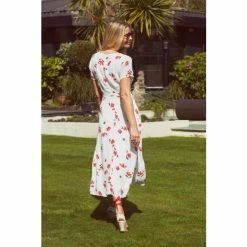 Sosandar Red Wrap Dress -Sosandar unnamed file 766