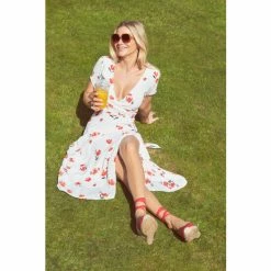 Sosandar Red Wrap Dress -Sosandar unnamed file 768