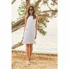 Sosandar White Pocket Detail Linen Shift Dress
