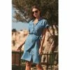 Sosandar Blue Belted Dress